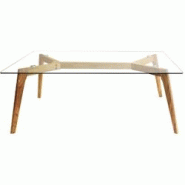 Table basse rectangulaire en verre 110 x 60 x 45 cm The Home Deco Factory - marron CM927 Table basse rectangulaire en verre 110 x 60 x 45 cm The Home Deco Factory - marron CM927