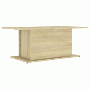 VidaXL Table basse chêne sonoma 102x55,5x40 cm bois d'ingénierie Modèle Panorama Design - 810310