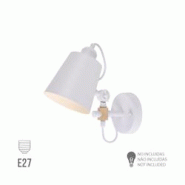 Applique Métallique E27 60W Couleur Blanche 25X27Cm Edm - 8425998321135 Applique Métallique E27 60W Couleur Blanche 25X27Cm Edm - 8425998321135