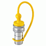 Bouchon plastique jaune - Pour coupleur femelle - Taille 1/4 - ISO A-7241-A - CF-BP.TMA14