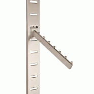 Bras incliné pour fond rainuré - Longueur 35cm - Tube rectangulaire 31x13mm avec 7 boules