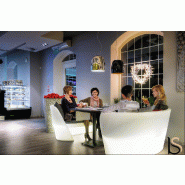 Canapé 2 places lumineux - Slide - Blanc