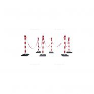 Cbr set - barrière à chaîne kit poteaux pvc -  viso