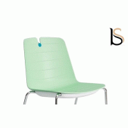 Chaise Mindy avec pied pyramidal - Mobel Linea. - Vert pistache_1
