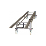 Chariot de transfert en acier - 700kg maxi - protection antirouille - réglage de hauteur à vérin