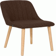 CLP Chaise de salle a manger Arie en tissu Tissu HBT: 82x49x56 cm Marron - marron textile 327583