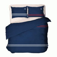 El Ganso - Ensemble Housse de Couette King 250x230, Drap-Housse 200x200, 2 Housses de Coussin 50x80 - Bleu Marine 100% Coton 180TC - bleu GAN006