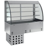 Elément cuve et vitrine sur 3 niveaux ouverte avec rideau réfrigérées ventilées 3x gn 1/1 - DPA/RVA312-R2 Elément cuve et vitrine sur 3 niveaux ouverte avec rideau réfrigérées ventilées 3x gn 1/1 - DPA/RVA312-R2