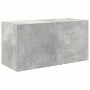 Helloshop26 - Armoire murale de bain moderne pratique rangement 60 x 25 x 30 cm en bois d'ingénierie gris béton 02_0051254 - gris Bois massif 300023