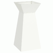 Helloshop26 - Jardinière à pilier design moderne extérieur 35 x 35 x 73 cm durable ambiance contemporaine en matériaux blanc 02_0052398 - blanc 30