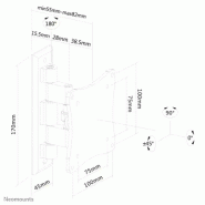 Neomounts FPMA-W810BLACK Support d'écran mural 10-27" - orientable