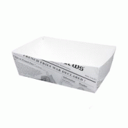 Packnwood FHC - 400 Pcs - Barquette en carton décor journal 850 ml - 150x90x50 mm - transparent - recyclable et compatible micro-ondes/congélateur Packnwood FHC - 400 Pcs - Barquette en carton décor journal 850 ml - 150x90x50 mm - transparent - recyclable et compatible micro-ondes/congélateur