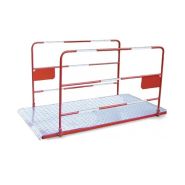 Passerelle de chantier 2x1m - base acier antidérapante avec garde-corps - marque VBMatériel - capacité 600kg Passerelle de chantier 2x1m - base acier antidérapante avec garde-corps - marque VBMatériel - capacité 600kg