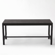 Table basse industrielle L100xP40xH45cm bois noir