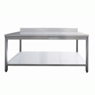 Table en inox de travail avec dosseret 700x600x850+100mm - PTHATS76A