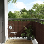 Vidaxl paravent de balcon brun et noir 400x90 cm résine tressée 156254