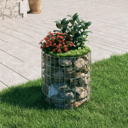 Vidaxl poteau à gabion circulaire acier galvanisé ø50x50 cm 152015