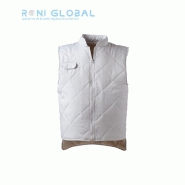 Gilet de travail thermique blanc en polyester et coton - 3 poches - Albatros Coverguard - Ref: cov-5ALBW_0