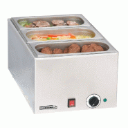 Bain-marie électrique monophasé avec 3 bacs gn 1/3 température 0 à ... - PCBM3