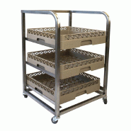 Chariot inox pour casiers à verres | Craven - DN596