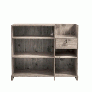 Comptoir accueil Héritage L119xP59xH110cm - pin vieilli sablé