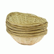 Corbeilles bambou ovales "Chine" en lot de 6 - 20x15x7cm - par 12