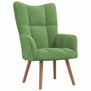 Décoshop26 - Fauteuil lounge chaise de canapé design moderne en velours vert clair DEC026776 - 3000256001957