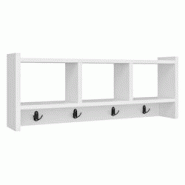 Etagère murale avec niches et patères Star Hanah Home - blanc 8683342169288 Etagère murale avec niches et patères Star Hanah Home - blanc 8683342169288