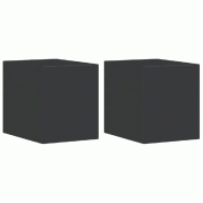 Helloshop26 - Lot de 2 appliques murales extérieur 7 x 9,5 x 8 cm robuste design élégant en aluminium noir 02_0056619 - noir aluminium 3000239616116