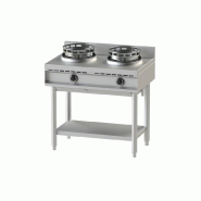 KBS Gastrotechnik KBS Cuisinière wok à gaz 2 brûleurs au sol 2X13Kw 900x600 x850 mm flamme pilote - 4059395074024