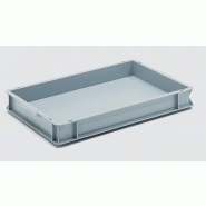 Bac plastique gerbable - kesbac 600x400x75mm