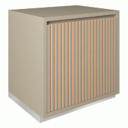 Meuble Vertigo T01 1 porte MDF naturel et taupe 60x47x60 cm