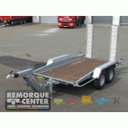 PORTE ENGIN LIDER - Timon réglable AL-KO - PTAC 3500 KG - 300 x 145 cm Feux Leds - 2 essieux - Reference -40905L