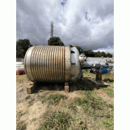 Réacteur en acier inoxydable 10 400 litres avec demi-canne et agitation - référence                        :                         c13750