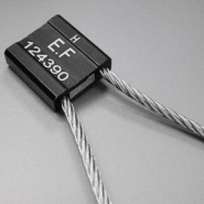 Scellé Câble galvanisé Tête Alu 30x32x10 mm L 250 mm - Tige Ø 5 mm - Noir