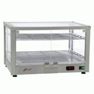 SOFRACA Vitrine inox chauffante ventilée 3 niveaux GN 1/1, 2 portes vitrées battantes, 1200 W, 220 V - MONO - 3701188042024