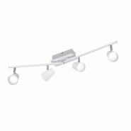 Spot LED 4x6,5W, 600Lm, 3000K, Pivotant, Blanc Mat - Trio - Narcos - blanc métal 4017807302646