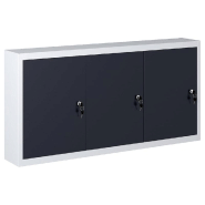 Vidaxl armoire à outils murale style industriel métal gris et noir 145353 Vidaxl armoire à outils murale style industriel métal gris et noir 145353