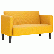 VidaXL Canapé causeuse jaune clair 109 cm tissu velours côtelé Modèle Wervonia - 4100528
