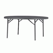 ZOWN Table ronde pliante 160 cm en polyéthylène pour événements Zown Planet160 - gris plastique polypropylène 08012059 ZOWN Table ronde pliante 160 cm en polyéthylène pour événements Zown Planet160 - gris plastique polypropylène 08012059