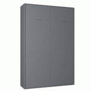 ARMOIRE LIT ESCAMOTABLE SMART-V2 GRIS GRAPHITE MAT COUCHAGE 140*200 CM.