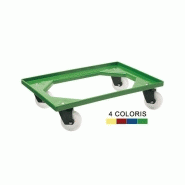 Chariot pour bac euronorm roues pivotantes fourches polyamide_0