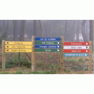 Ensemble de panneaux gravés sur supports bois