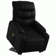 Fauteuil inclinable de massage Noir Similicuir Modèle Arvessiax - 8721012218352