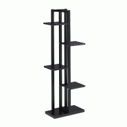 Helloshop26 - Étagère à plantes en escalier 117 x 43 x 22 cm supports robustes design contemporain en acier noir 13_0011041 - noir Bois manufactur�