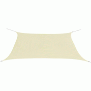 Helloshop26 - Voile toile d'ombrage parasol en tissu oxford rectangulaire 2 x 4 m crème 02_0008661 - inox 3000461847760