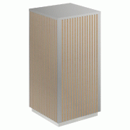 Podium 1 porte push-pull Vertigo T01 MDF naturel et gris alu 45x45x90cm
