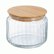 Pot de conservation 0.5L en verre avec couvercle bambou - Nova Jar - Luminarc - transparent 0883314052091