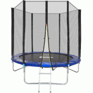 Tectake Trampoline modèle B  Noir/Bleu - noir acier 403517