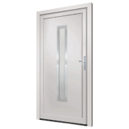 Vidaxl porte d'entrée blanc 98x208 cm pvc 3187894